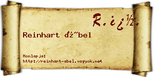 Reinhart Ábel névjegykártya